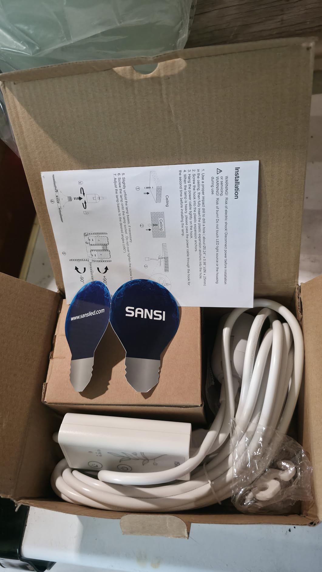 SANSI Hanging Grow Lights for Indoor Plants, Hanging Plant Light with Timer | 30W Adjustable 3-Panels, Full Spectrum, 4700LM, 4000K Daylight, Pendant Grow Light, 16.4FT Power Cord for Tall Large Plants customer photo 1