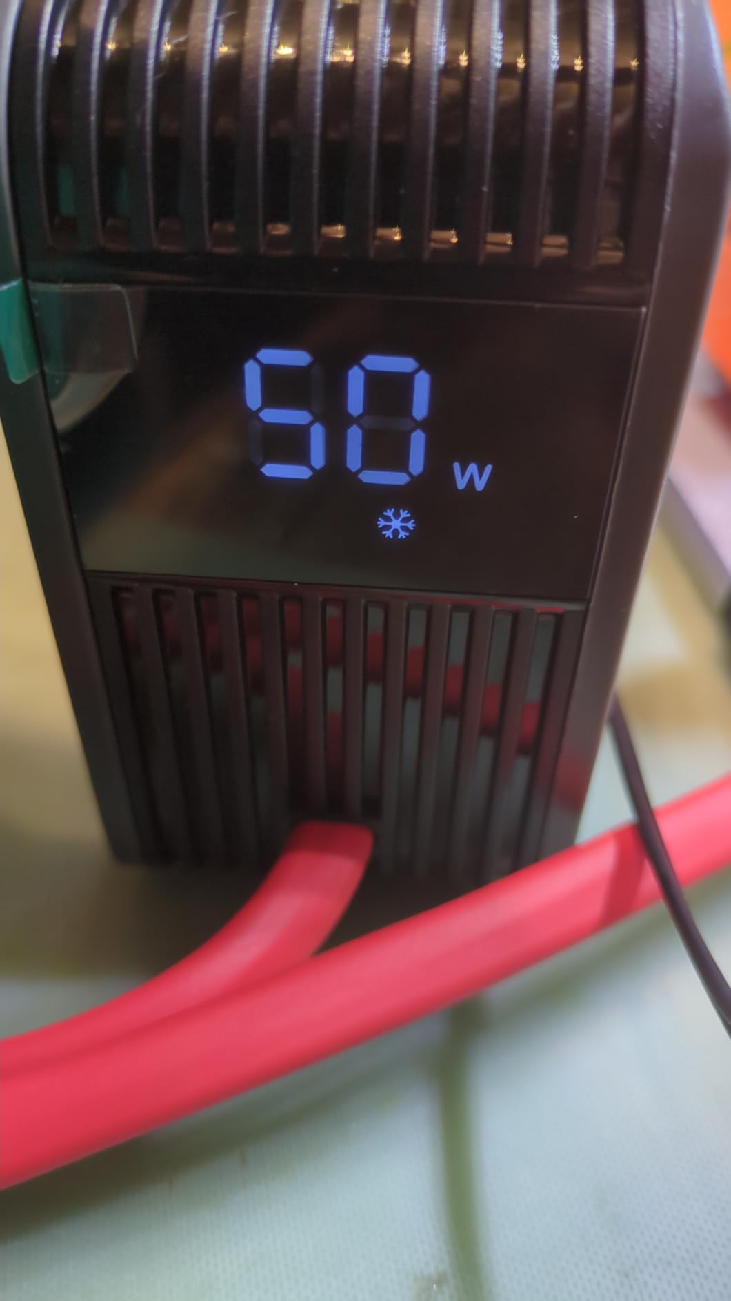 50W Magnetic Liquid-Cooled Phone Cooler for Gaming Live Streaming, 2.1M Extra Long Red Cable, 31dB Low Noise RGB Radiator for MagSafe iPhone Android iPad Tablet, Gray customer photo 2