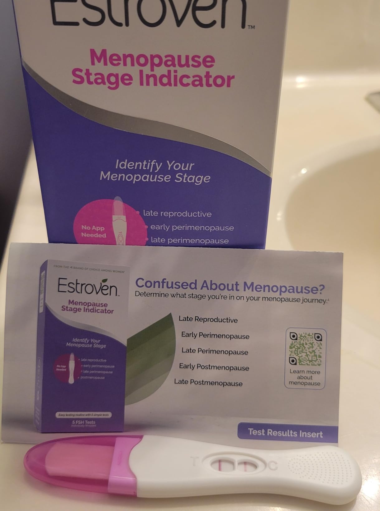 Estroven Menopause Test Kit at Home Stage Indicator, 5 Count | Measures FSH levels, Perimenopause or Postmenopause Indicator, Alternating-day Testing, Results in 5 Minutes, No APP Required customer photo 2
