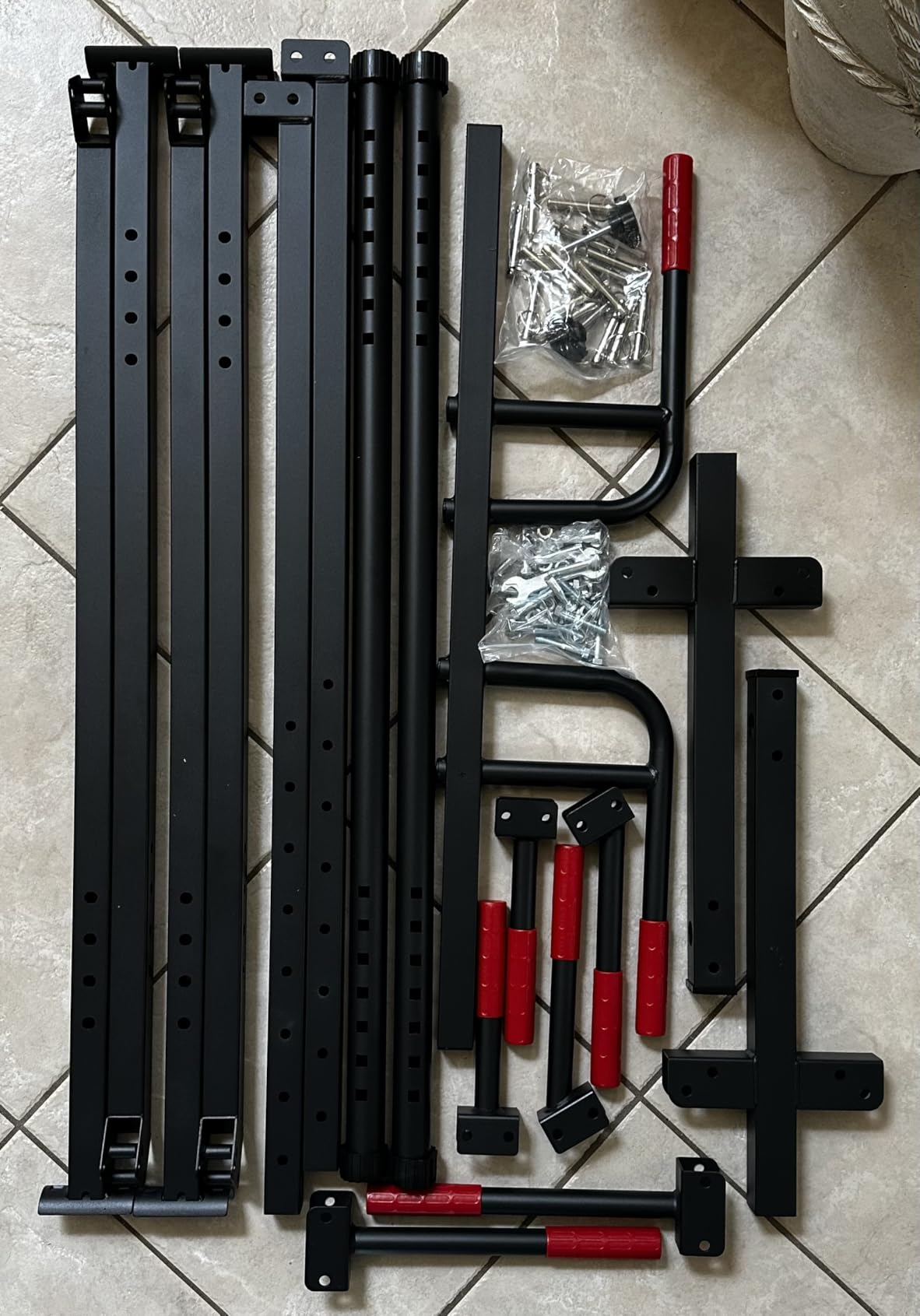 Foldable Pull Up Bar Free Standing, Strength Training Pull-up Bars Adjustable Pull Up Station, Power Tower Pull Up Bar MultiFunction Pull Up Dip Station Workout Equipment For Home Gym Support 480 LBS customer photo 2