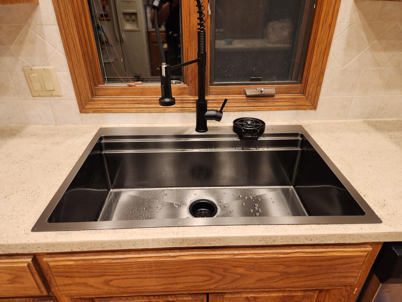 GIMILI Touchless Kitchen Faucet with Spring Pull Down Sprayer | Brushed Nickel Finish, Motion Sensor Activated, Hands Free Smart Control, Single Hole Installation, Kitchen Sink Use customer photo 2