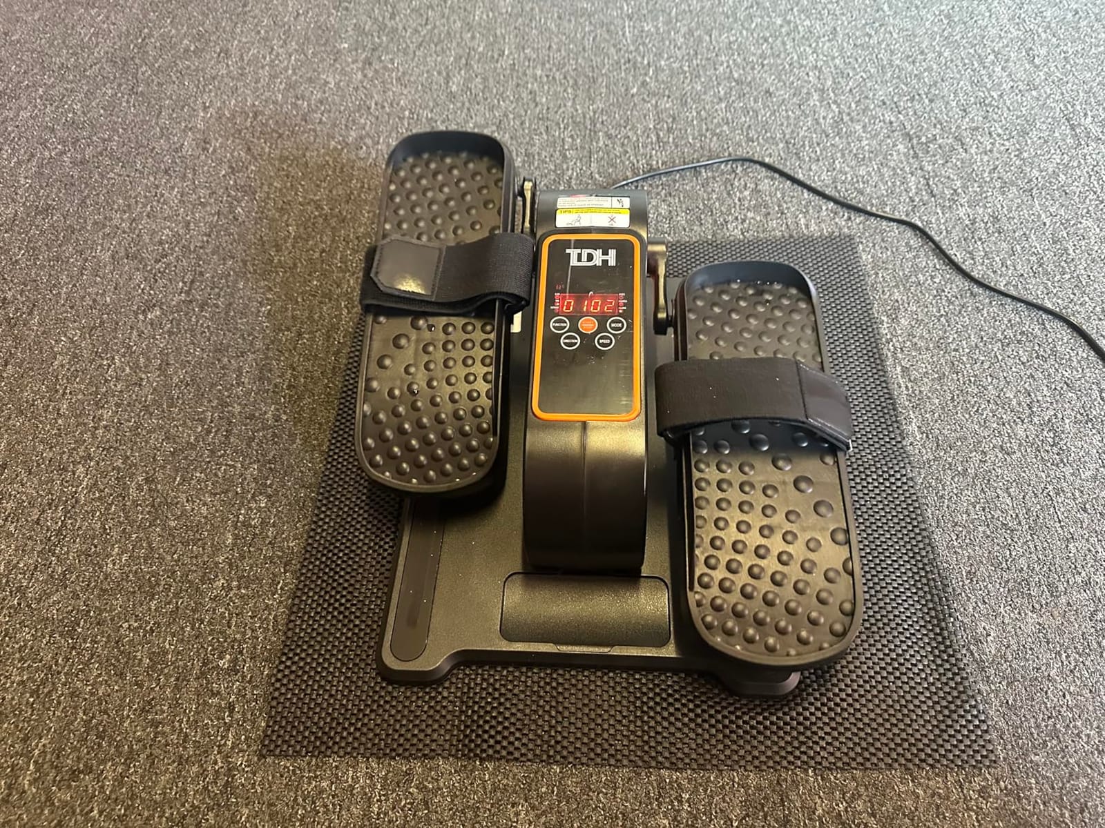 TDH Under Desk Elliptical Machine Leg Exerciser Electric | Quiet Portable Electric Pedal Exerciser While Sitting for Seniors Adult with 12 Adjustable Speed Auto&HR Mode for Home Office customer photo 1