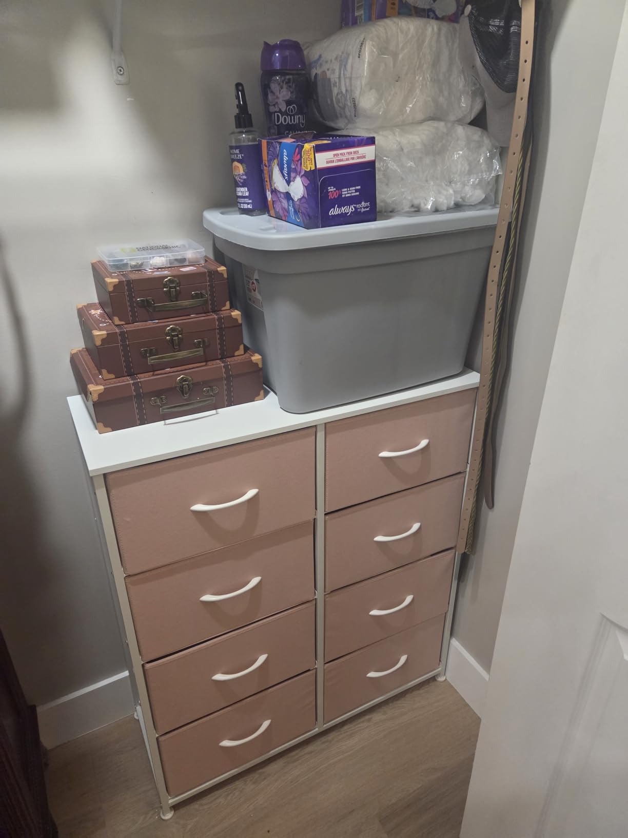 Sweetcrispy Dresser for Bedroom with 8 Drawers, Large Storage Tower | Fabric Chest of Drawers with Metal Frame Wooden Top for Closet, Living Room, Entryway, Tank customer photo 1