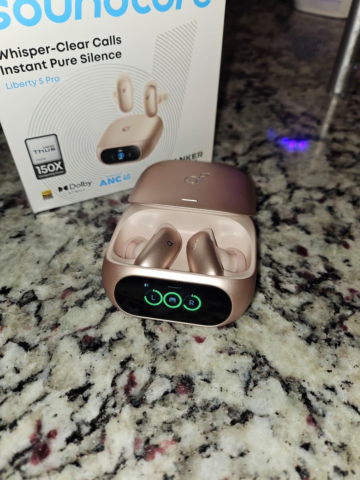 Soundcore Liberty 5 Pro by Anker Noise Cancelling Wireless Earbuds | Anker Thus AI Chip delivers Guinness World Records-certified call quality for crystal-clear calls in noisy environments customer photo 1