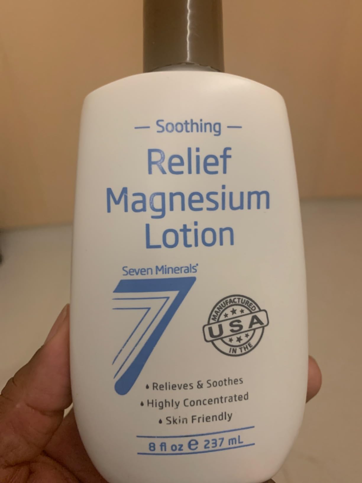 Seven Minerals Deep Relief Magnesium Night Lotion - Lavender + Arnica Cream for Deep Sleep & Muscle Relief - Calms Legs, Soothes Sore Back, Neck & Shoulders - USP Grade, Made in USA, 6 Fl Oz customer photo 2