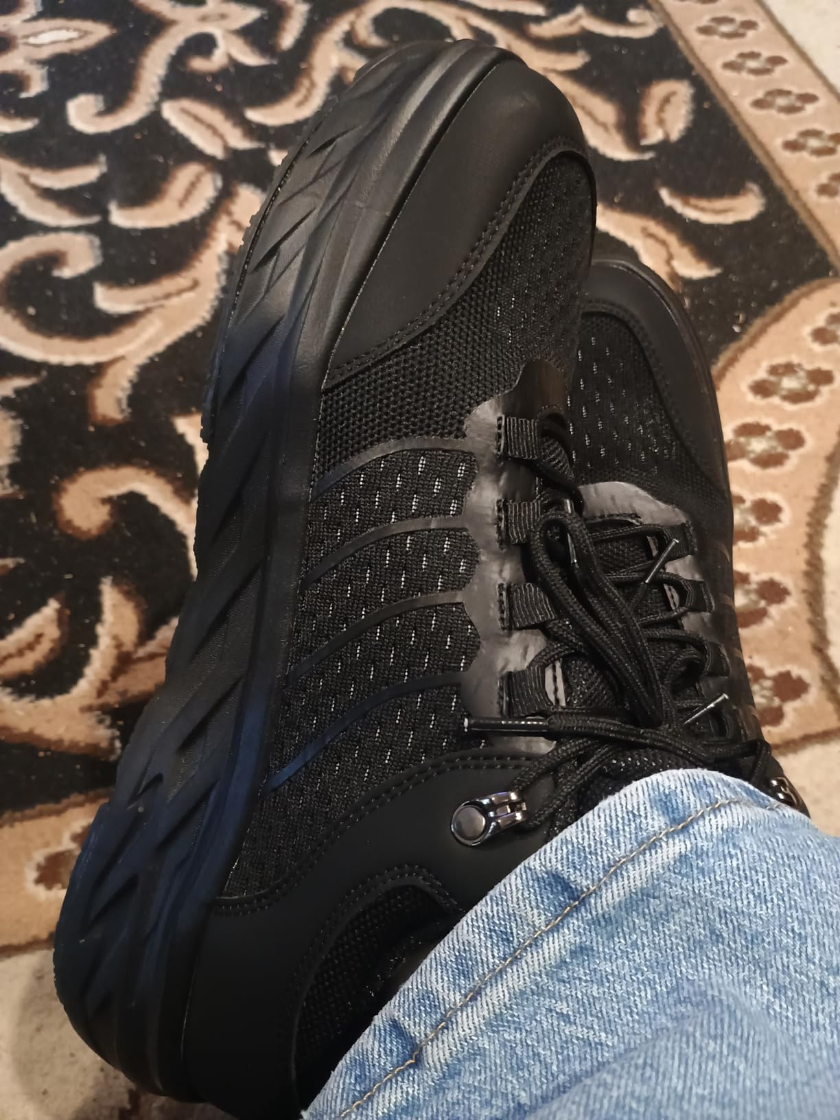Men's Orthopedic Diabetic Walking Shoes: Wide Toe Box Comfortable Arch Support Running Shoes for Plantar Fasciitis & Heel Spur, Casual Flat Feet Fashion Sneakers for Foot & Heel Pain Relief customer photo 1