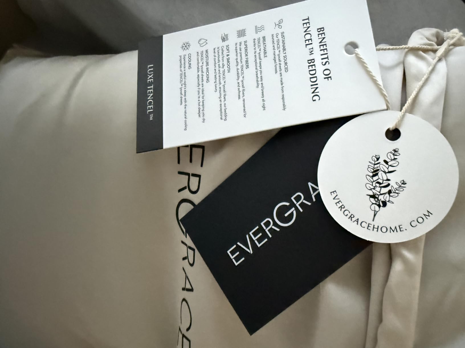 EverGrace Tencel™ Sheet Set, Breathable & Cooling, Queen, Stormy Blue | Cooling, Luxury Silky Soft, Lyocell TENCEL Sheets, Breathable Bedding for Hot Sleepers, 18