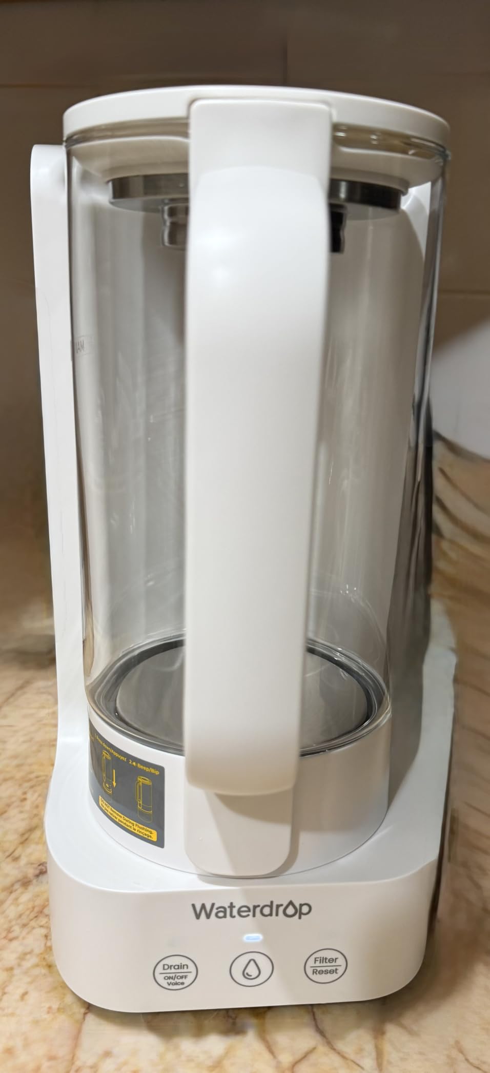 Waterdrop C2SL Reverse Osmosis Water Filter Countertop, Mineral RO System | 7-Stage RO Water Filtration System with Autofill Glass Pitcher, NSF/ANSI 372 Certified, 3:1 Pure to Drain, Compact Design customer photo 2