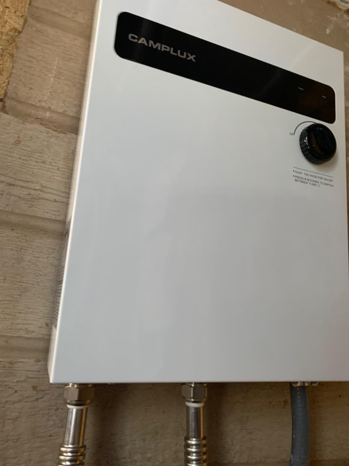 CAMPLUX Tankless Water Heater Electric 120V, 4.5kW Point of Use Instant Hot Water Heater, Save Space for Sink Wall Mounted LED Digital Display CSA Certified customer photo 2