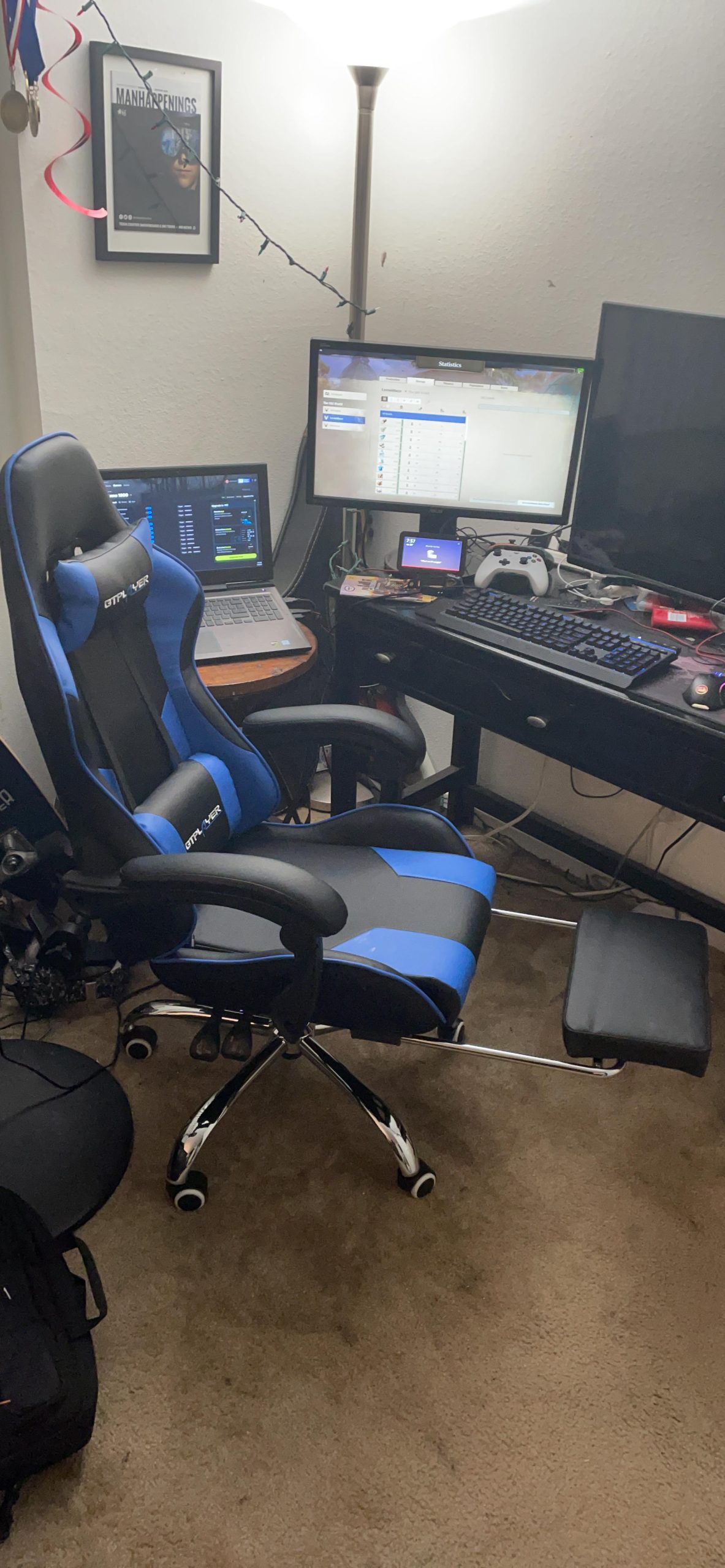 GTPLAYER Big & Tall Gaming Chair, Wide Seat with Footrest, Black | Ergonomic High Back Computer Desk Chair for Adults, Comfort Padded Seat with Lumbar Support Armrests Recliner for Office/Home customer photo 2