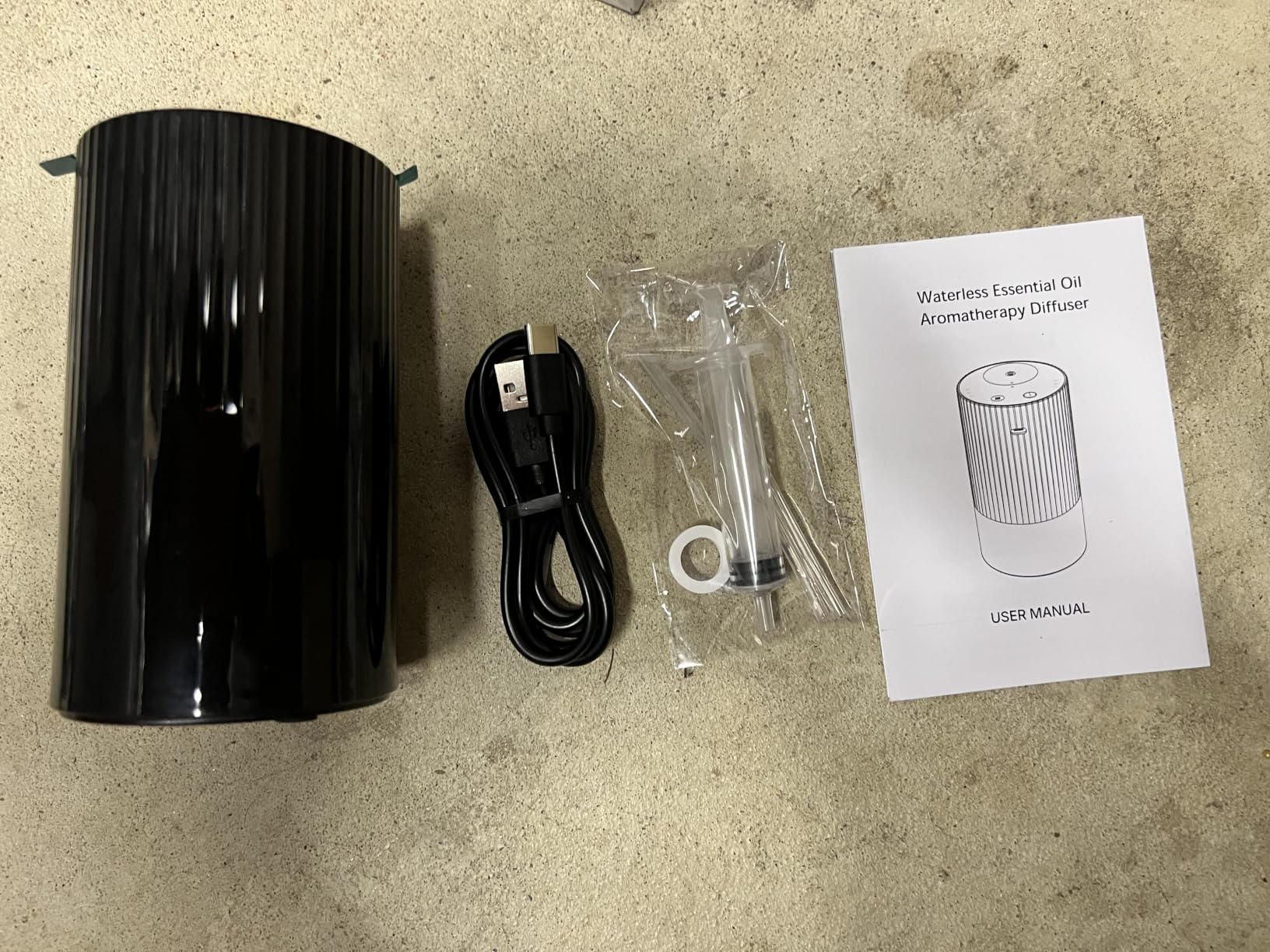 Waterless Essential Oil Diffuser, Portable Car Diffuser with Rechargeable Battery, Cordless Aromatherapy Diffuser for Home Office Bedroom, USB-C Nebulizing, 600 Sq Ft Coverage (Black) customer photo 2