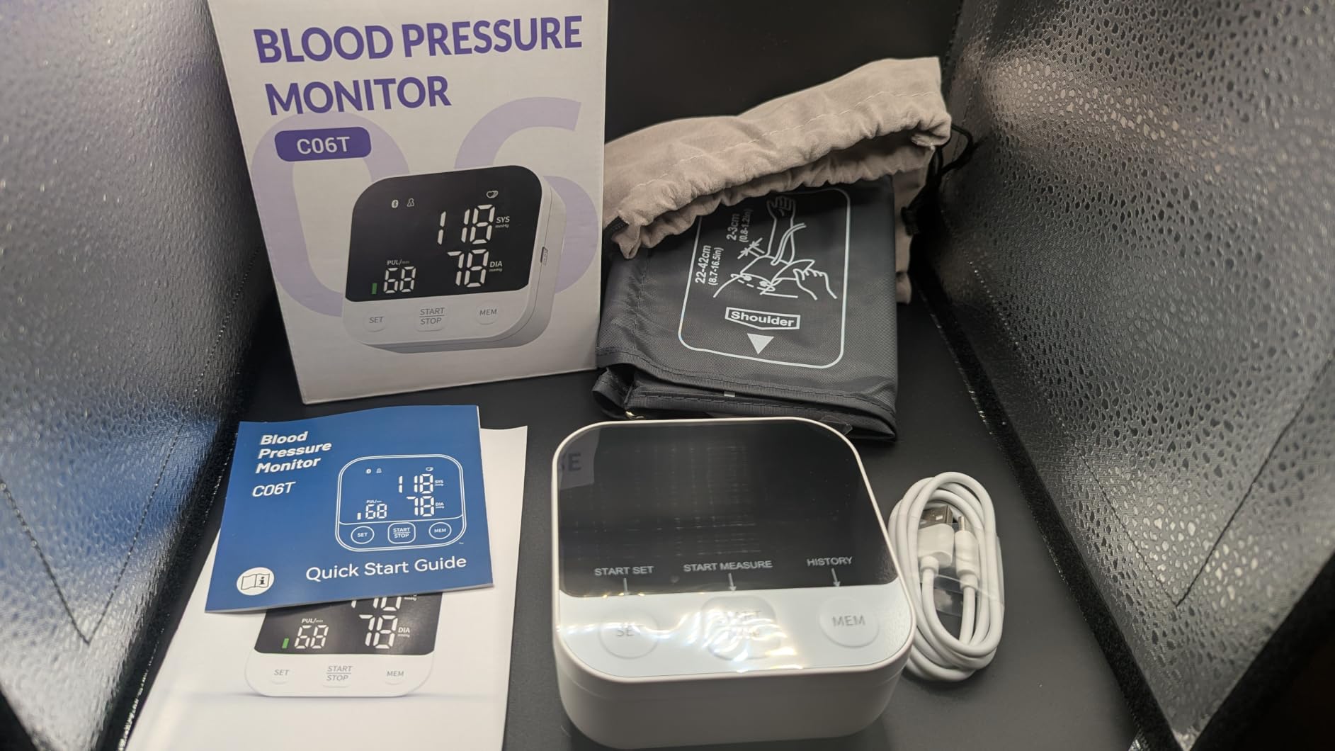 Blood Pressure Monitor Adjustable Arm Cuff Easy Operate with Storage Bag | FDA-Cleared, 8.7-16.5 inches Cuff Bp Machine, LED Backlight Display, Friendly to Elderly for Home Use customer photo 2