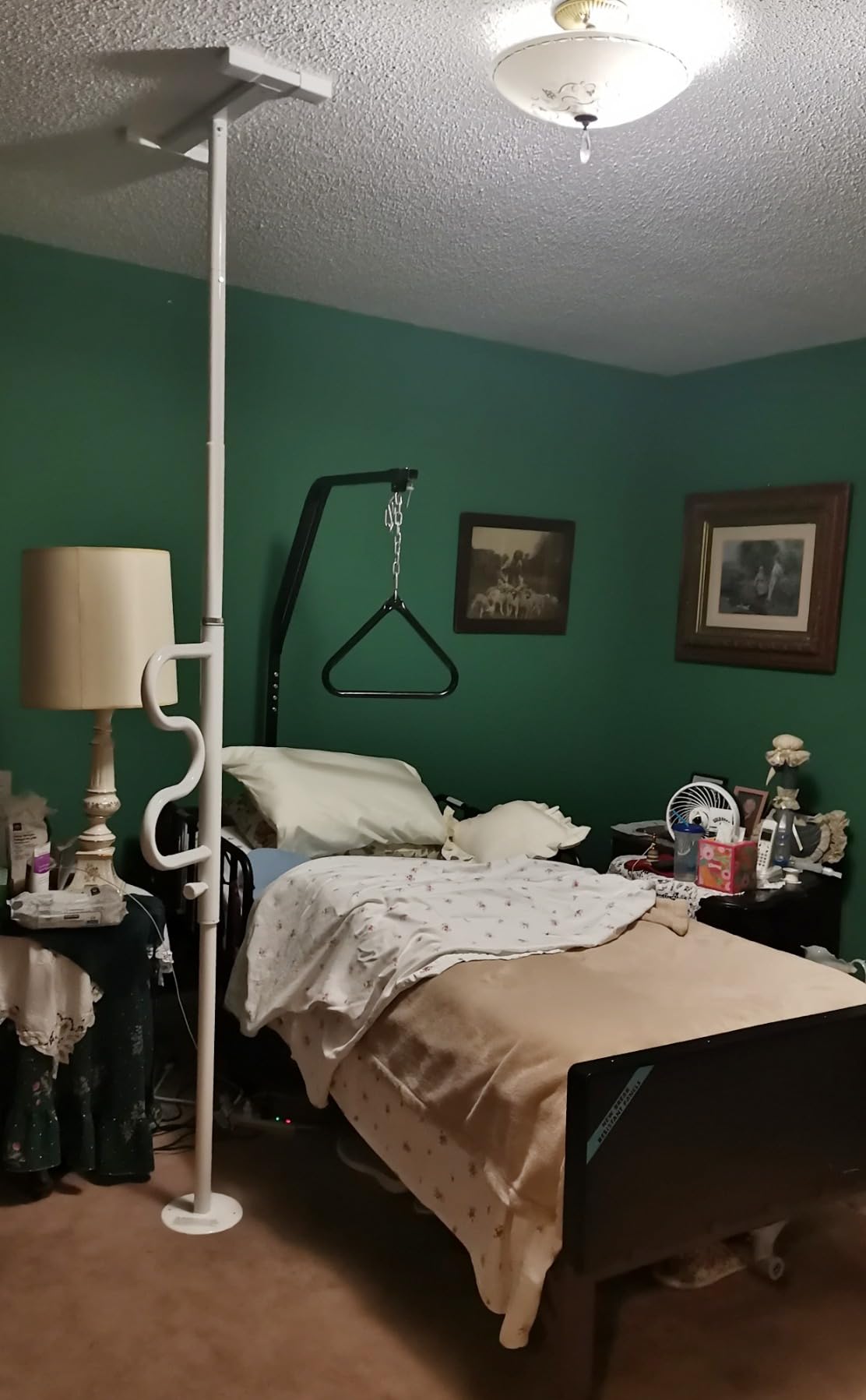 Stander Wonder Pole Plus with Rotating Double Grab Bar, Tension Mounted Security Pole for Seniors & Elderly Adults, No-Drill Floor to Ceiling Transfer Pole for Home & Bath Safety, Black customer photo 1