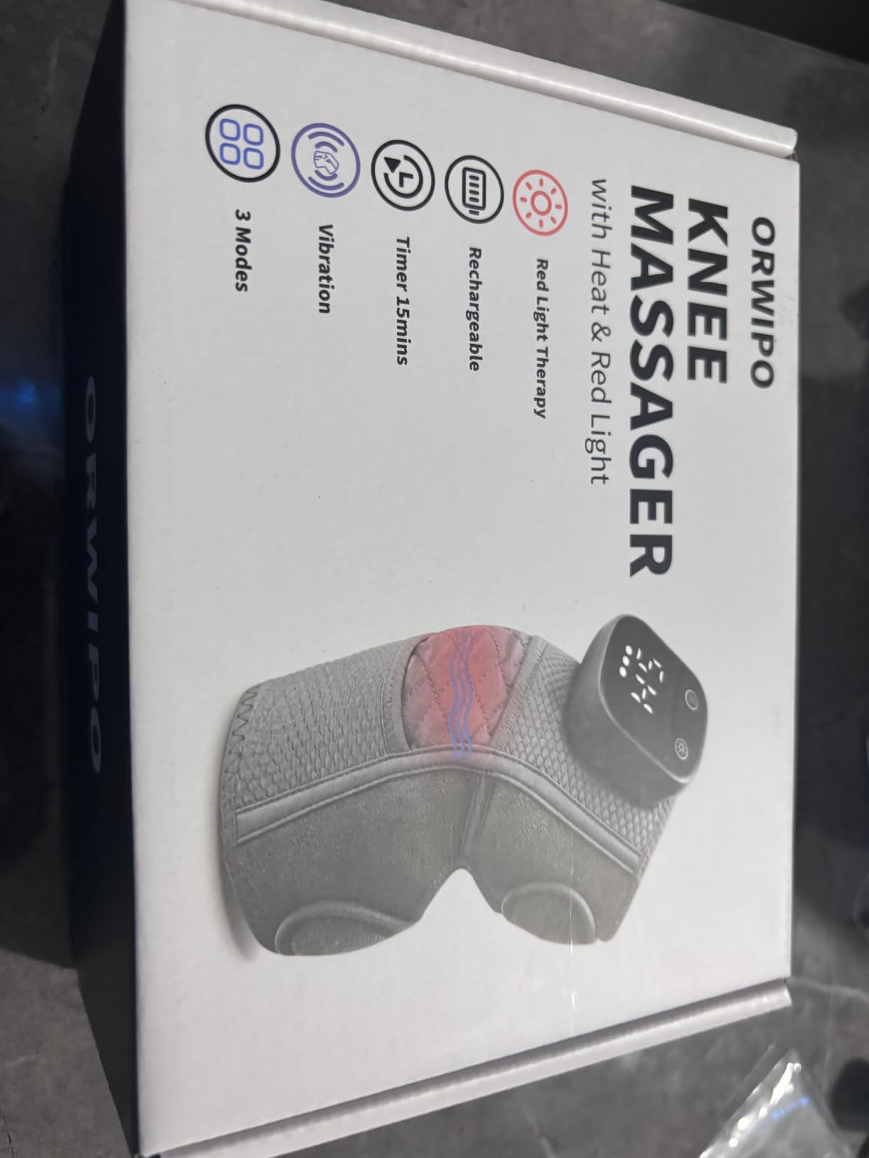 Knee Massager with Heat and Red Light Therapy, Cordless Heated Knee Brace | 2 Pack Soft Breathable Knee Wrap for Daily Use, Featuring 3 Vibration Modes, 5 Light Levels, Voice Prompt for Knee, Joint customer photo 1