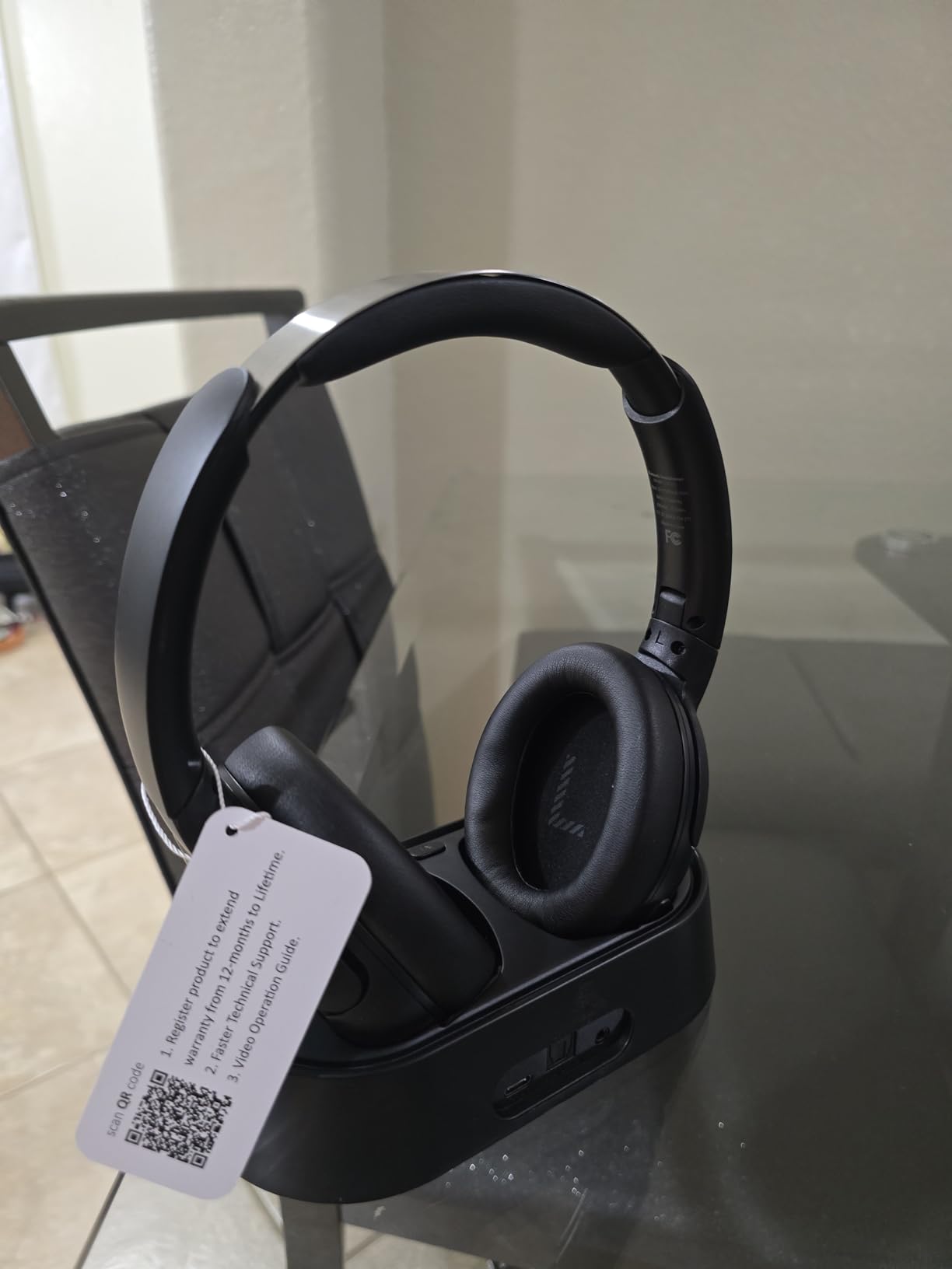 Swiitech Wireless TV Headphones with Charging Dock, 45H Playtime, Black | Bluetooth 5.3, 100ft Long Range, Clear Voice, No Audio Delay, Plug & Play Over-Ear Headset for Seniors customer photo 2