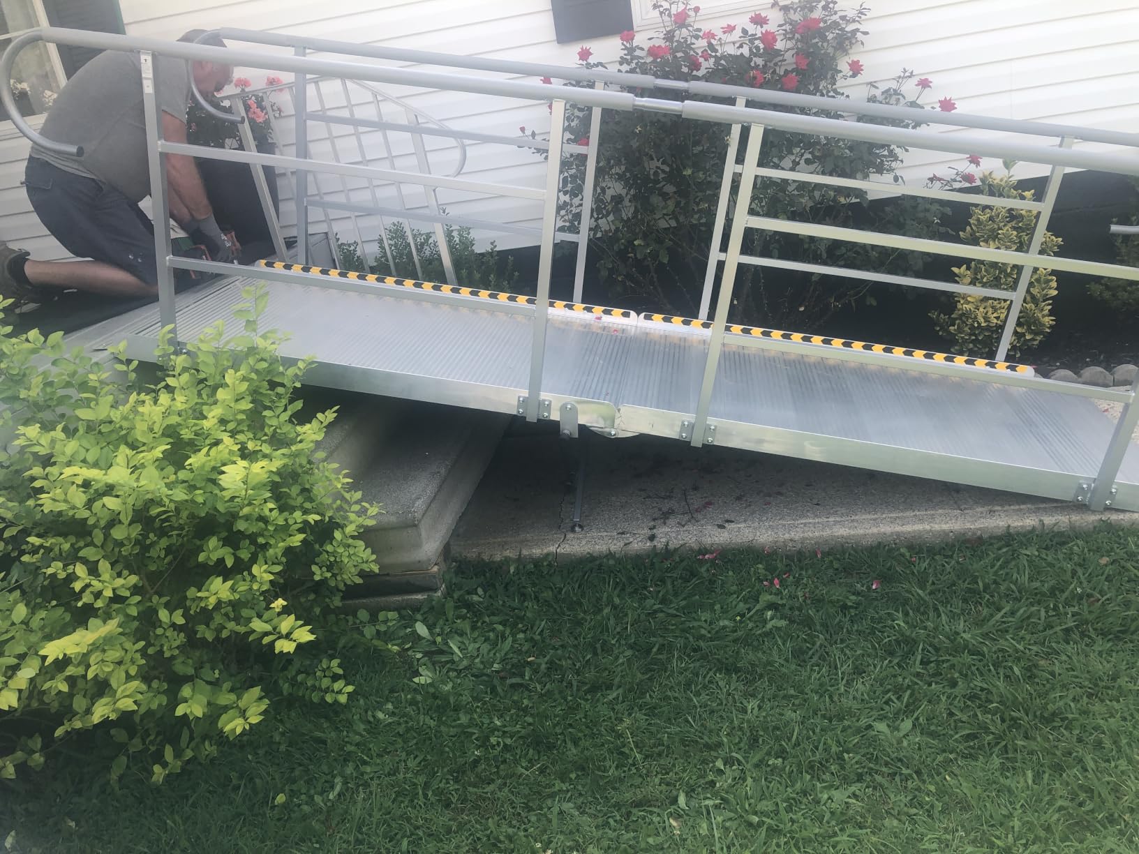 CAMMOO 8 FT Wheelchair Ramp with Handrails, 1200LBS Load Capacity, with Adjustable Legs customer photo 1