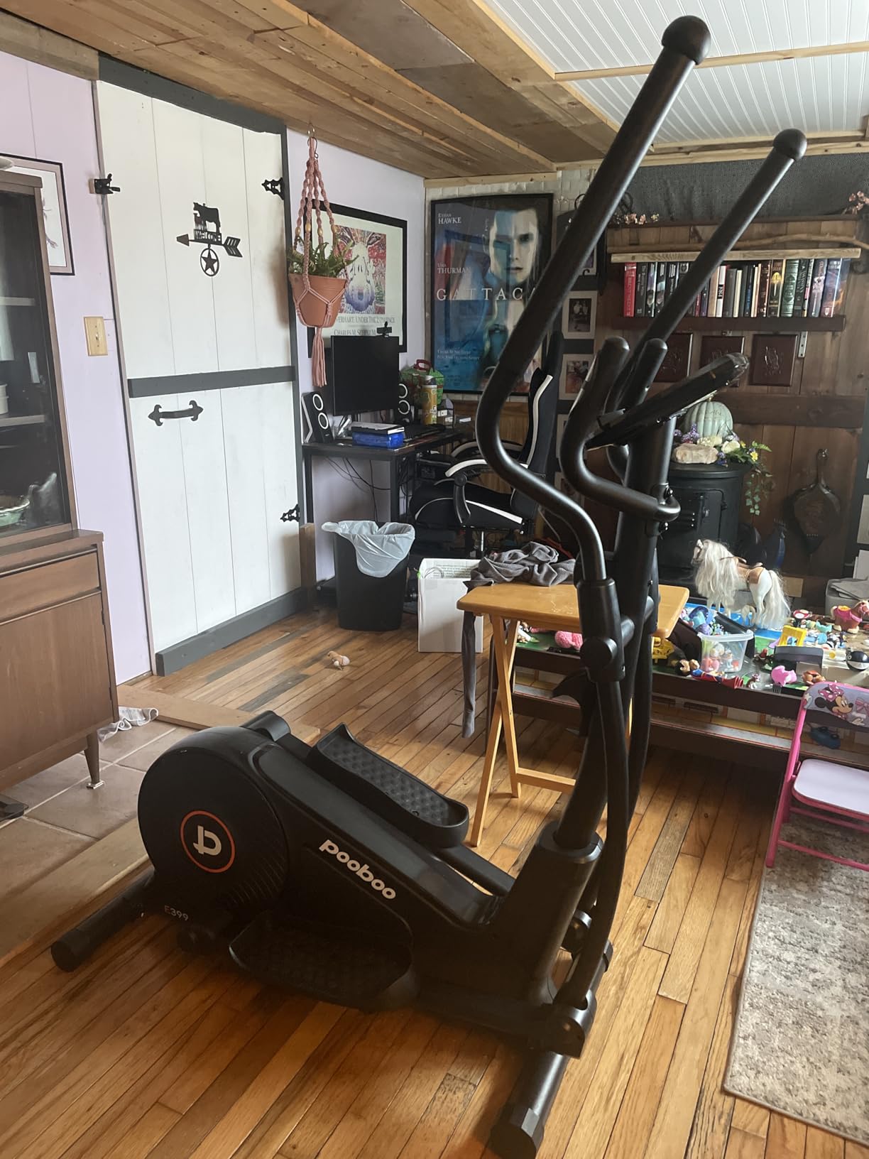 pooboo Elliptical Machine, Elliptical Exercise Machine with 16-Level Resistance & Quiet Magnetic Driving System, Elliptical Machine for Home with LCD Monitor & 15.5-17IN Stride, 350LBS Weight Capacity customer photo 1