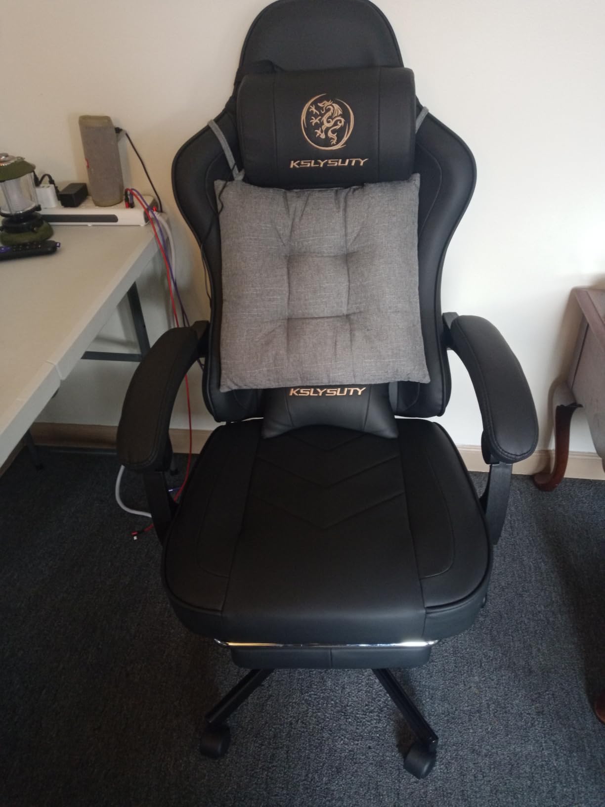 Office Desk Computer Gaming Chair for Adults, Ergonomic High Back Gamer Chair with Massage and Pocket Spring Cushion, Swivel Comfy Video Game Chairs with Footrest and Lumbar Support customer photo 2