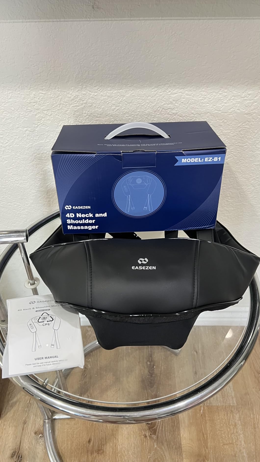 EaseZen Cordless Neck Massager with Heat for Pain Relief Deep Tissue | 4D Shiatsu Deep Kneading Neck and Shoulder Massager for Back & Waist, Portable & Rechargeable, Home Office Travel Use customer photo 1