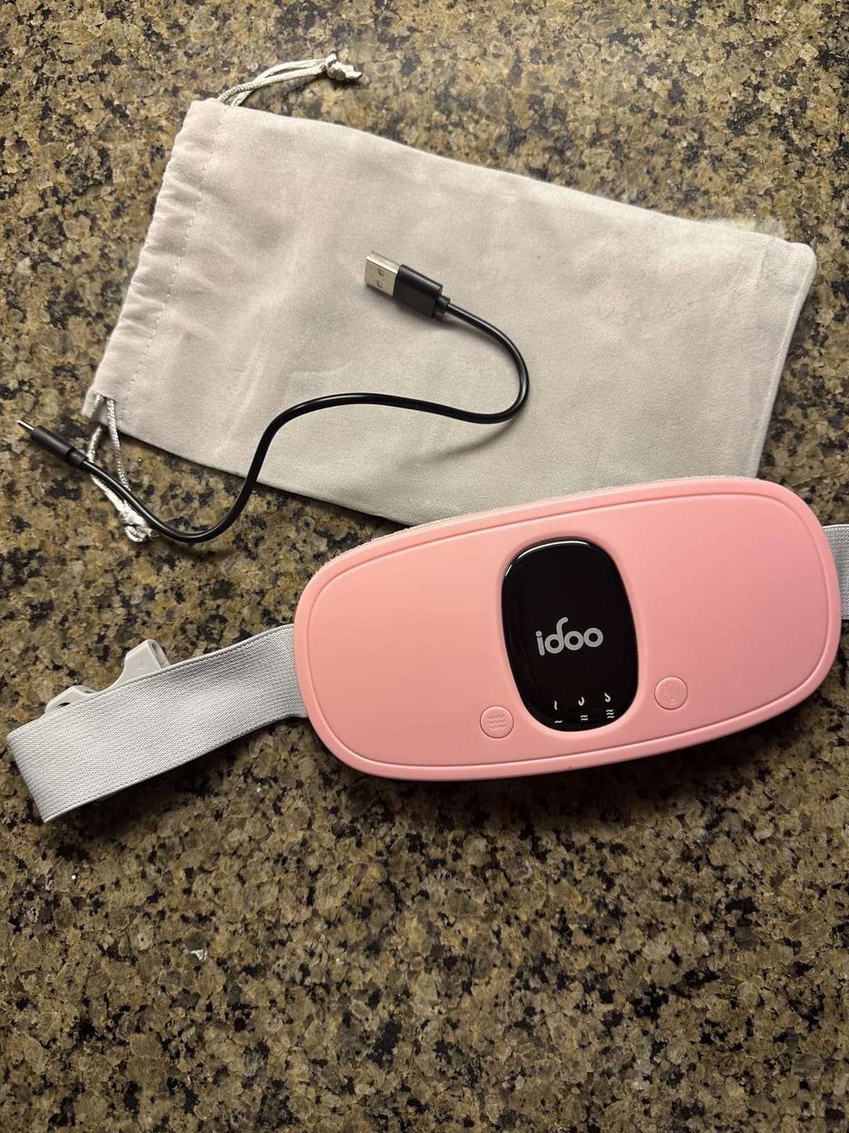 iDOO Cordless Heating Pad for Menstrual Cramps, Lightweight & Portable, Back & Belly Wrap for Menstrual Cramps, 3 Heat Levels 3 Massage, FSA Eligible Item, Gift for Women, Mom, Wife & Girlfriend customer photo 2