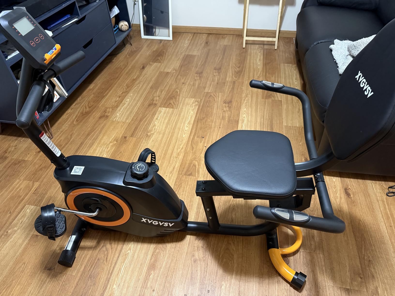 Recumbent Exercise Bike for Home, Recumbent Stationary Bikes for Seniors | Quiet Recumbent Bikes for Seniors & Adults, 16-Level Resistance, Adjustable Seat, Supports 400LB, Pulse Sensors & LCD Display customer photo 1