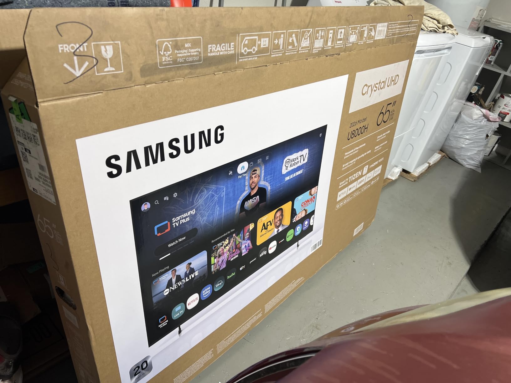 Samsung 65-Inch Class U8000H Series Crystal UHD, 4K, Smart TV, 2026 Model | Samsung Vision AI Companion, Crystal Processor 4K, Endless Free Content, Motion Xcelerator, Color Booster, 4K Upscaling customer photo 1