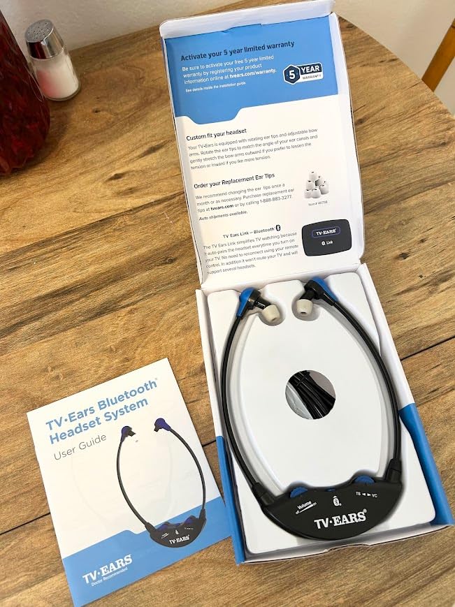 TV Ears Bluetooth TV Listening System for Seniors or Hard of Hearing | 120 dB of Voice Clarifying Audio, Works with all TVs and Pairs to Tablets, Smartphones, and Laptops customer photo 1