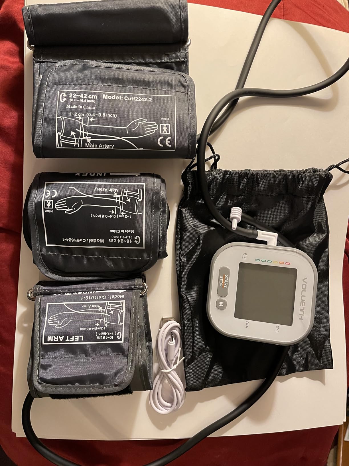 VOLUETH Pediatric Blood Pressure Cuff, Blood Pressure Monitor for Home Use | BP Monitor with 3 Size Cuffs, Small 6
