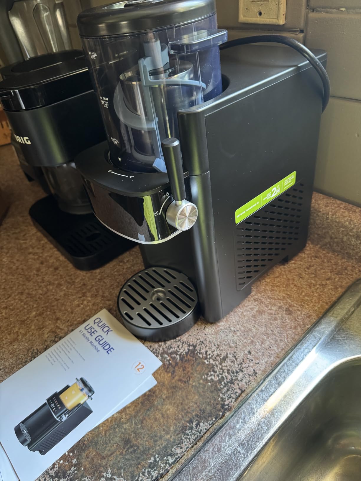 Slushie Machine for Home, Ice Cream Maker, 30OZ - Slushy Margarita Frozen Drink Soft Serve Ice Cream Machine, 7 Presets customer photo 1