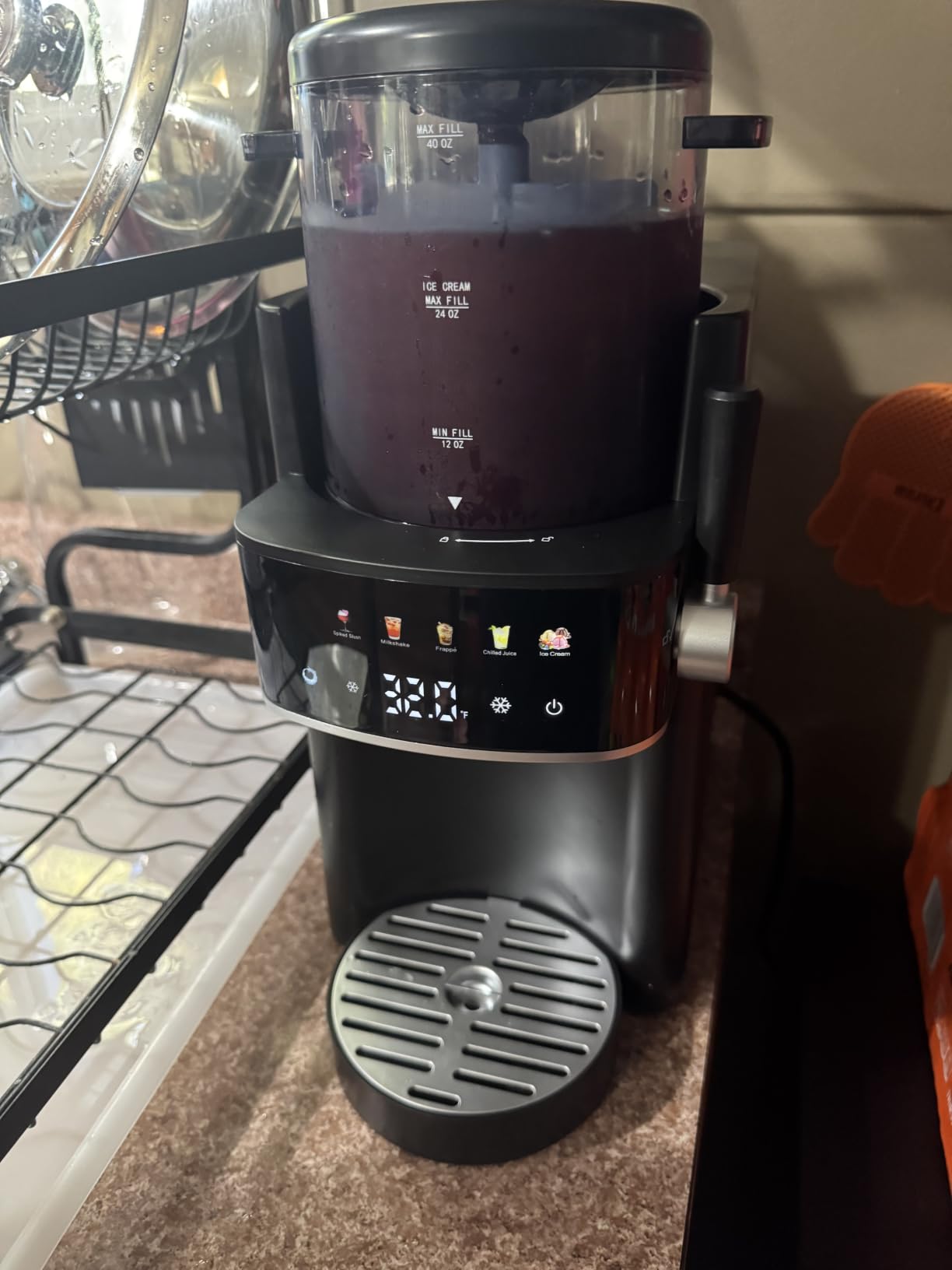 Slushie Machine for Home, Ice Cream Maker, 30OZ - Slushy Margarita Frozen Drink Soft Serve Ice Cream Machine, 7 Presets customer photo 2