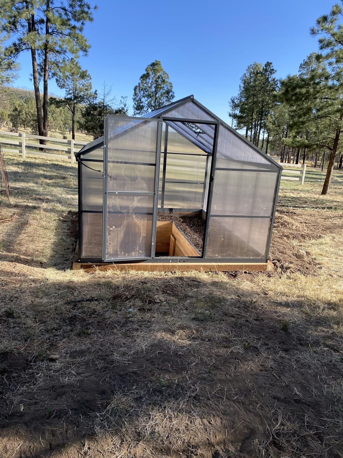 Garvee 6x10ft Walk-in Greenhouse, Heavy Duty Large Outdoor Green House | Polycarbonate Garden Greenhouse with Roof Vent, Lockable Outward-Opening Swing Door & Aluminium Frame for Backyard, Grey customer photo 1
