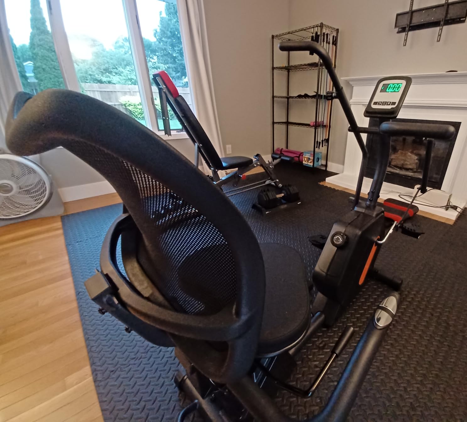 Kawnina Recumbent Exercise Bike for Home with Arm Exerciser, 420 lbs | Heavy-duty stationary bike with ergonomic mesh backrest, adjustable seat rail, arm exerciser & 16-level magnetic resistance. customer photo 1
