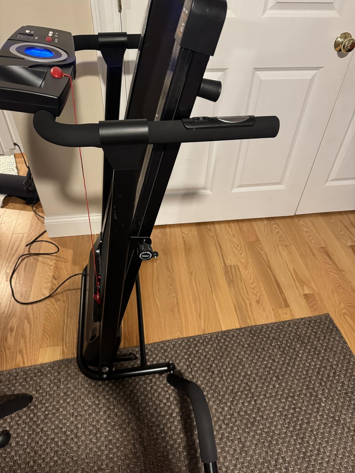 Redliro Treadmill for Seniors with Dual Handrails-0.3 MPH Slow Start | 0-2% Incline, 300 lb Capacity, Auto Lubrication, Fully Flat, Wheeled, Phone Holder, Foldable Recovery for Home, Screen Off Button customer photo 2