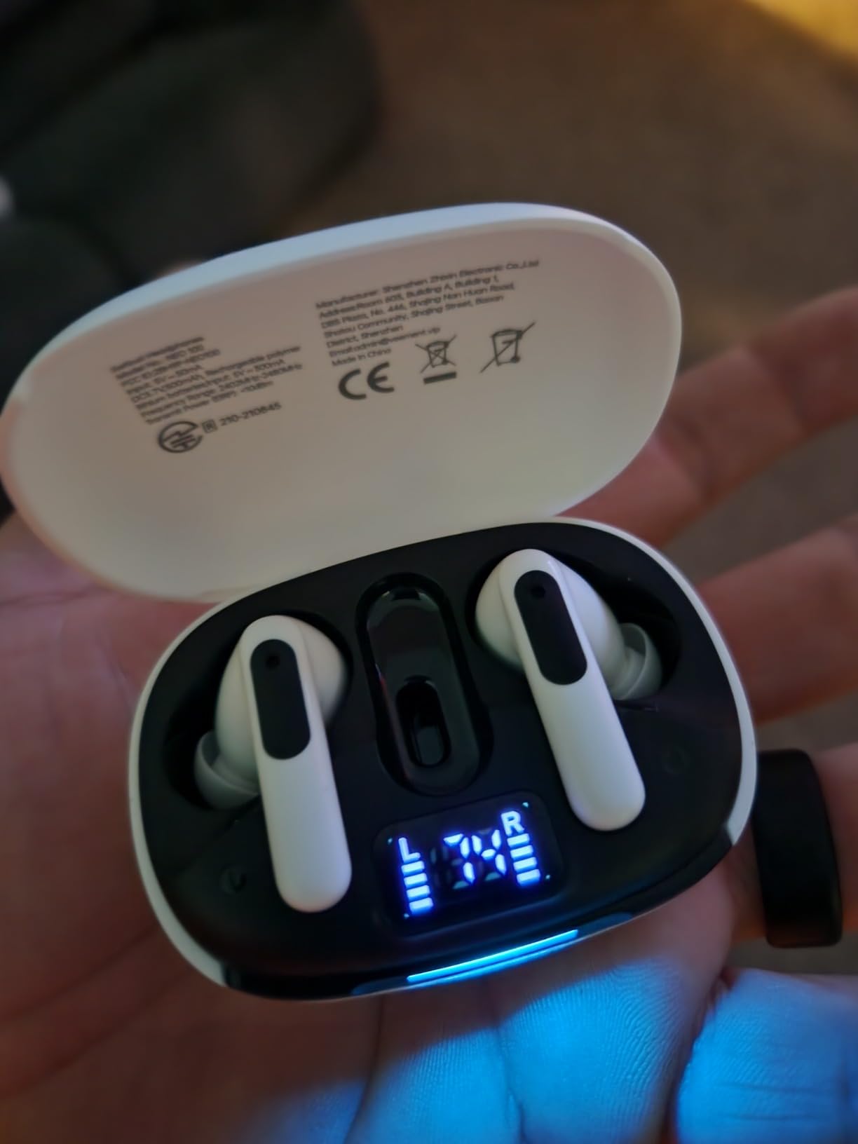 RYR Wireless Gaming Earbuds with Noise Cancelling Mic, 2.4Ghz & Bluetooth | 20ms Low Latency, LED Display, 36H Playtime for Meta Quest 3/2, PS5, PS4, VR, Switch, Steam Deck, PC, Phone customer photo 1