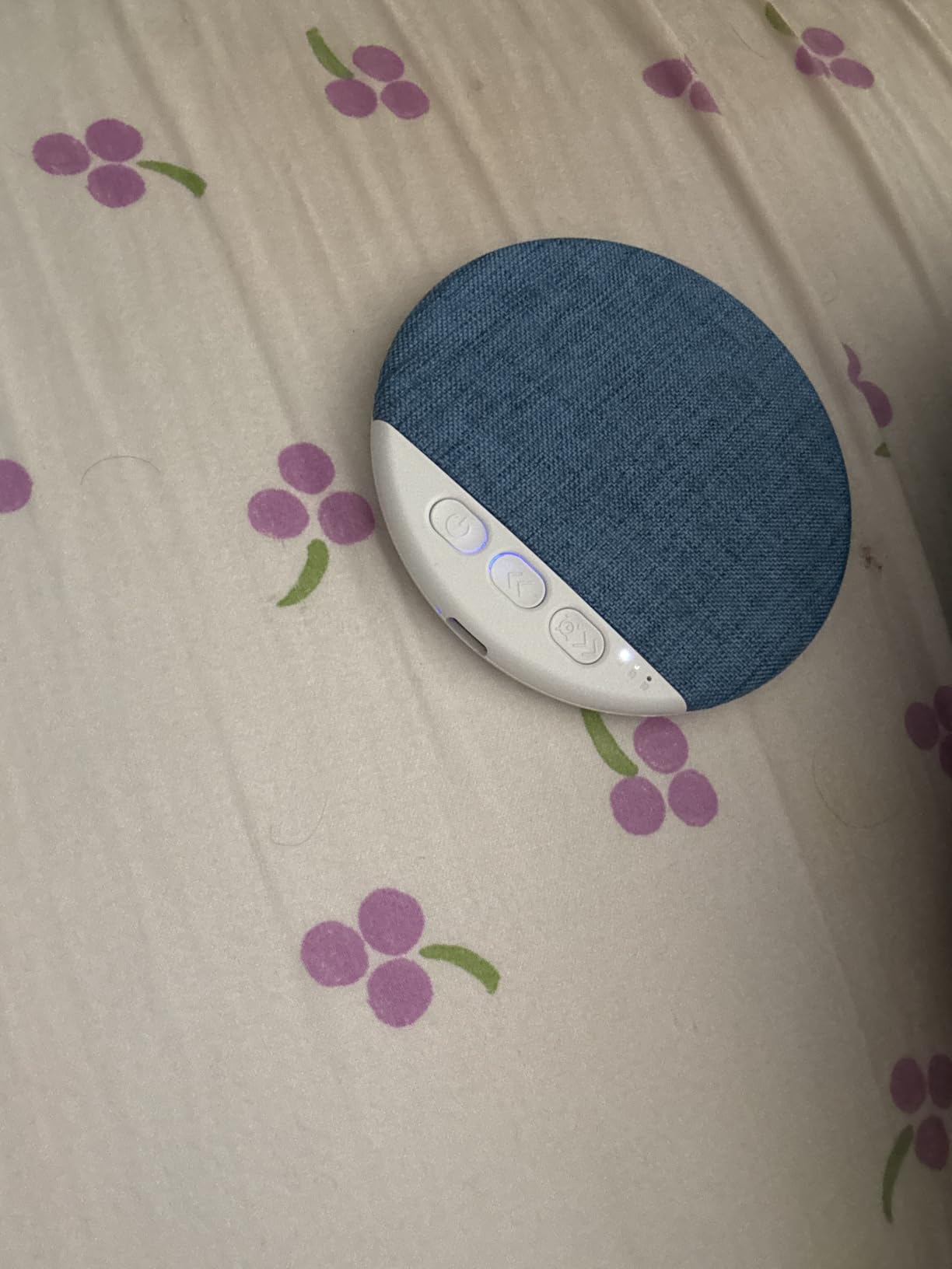 Under Pillow Speaker for Sleeping, Bluetooth Sleep Speaker with White Noise Machine and Timer, Headphone-Free Mini Sound Speaker for Side Sleepers (Blue) customer photo 2