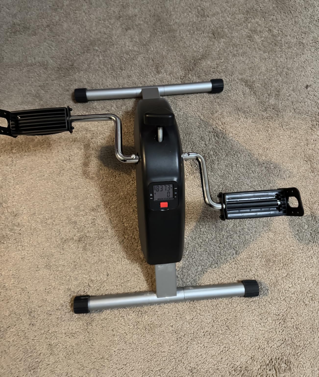 an Pedal Exerciser, Under Desk Bike for Adults, Mini Exercise Bike | Adjustable Resistance Foot Peddler for Sitting Desk, Under Desk Bike with LCD Monitor for Home Office customer photo 1