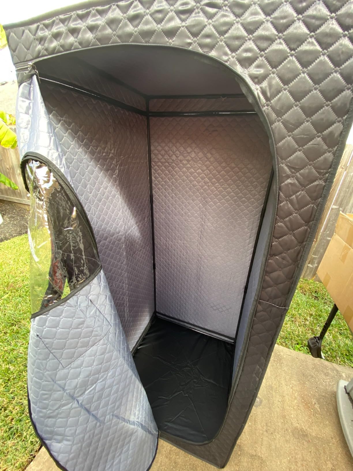 MIXC Upgraded Low EMF Infrared Sauna Box - Ideal for Relaxation & Detoxification | Includes Folding Chair | Multi-Layer Full-Body Sauna Tent for Home, Spa, Indoor, Outdoor & Gym Use (Infrared Version) customer photo 1