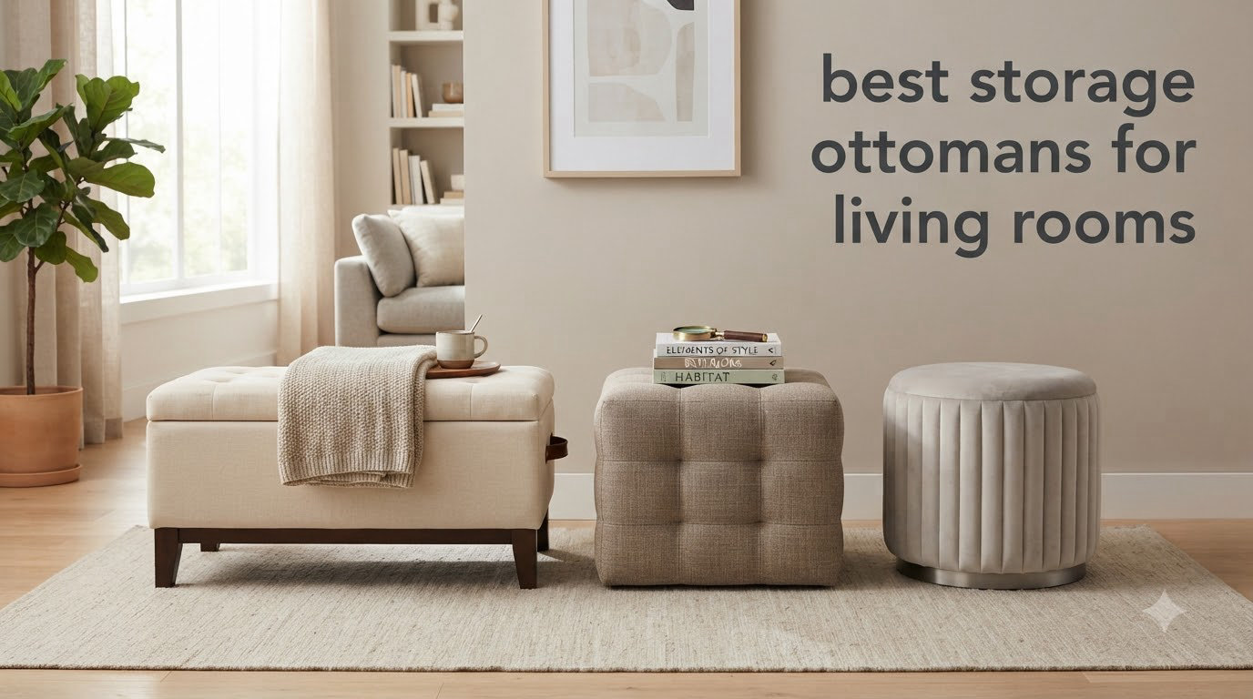 best storage ottomans for living rooms