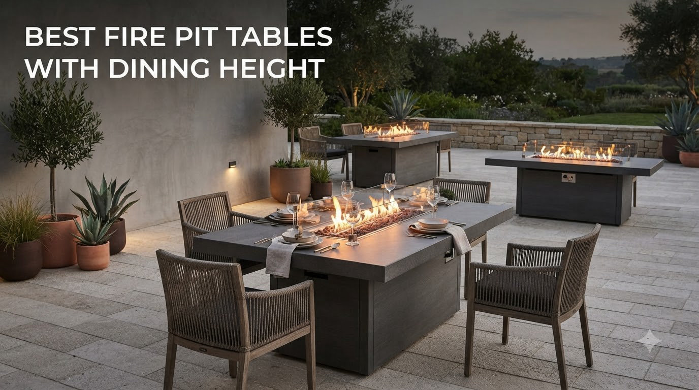 best fire pit tables with dining height
