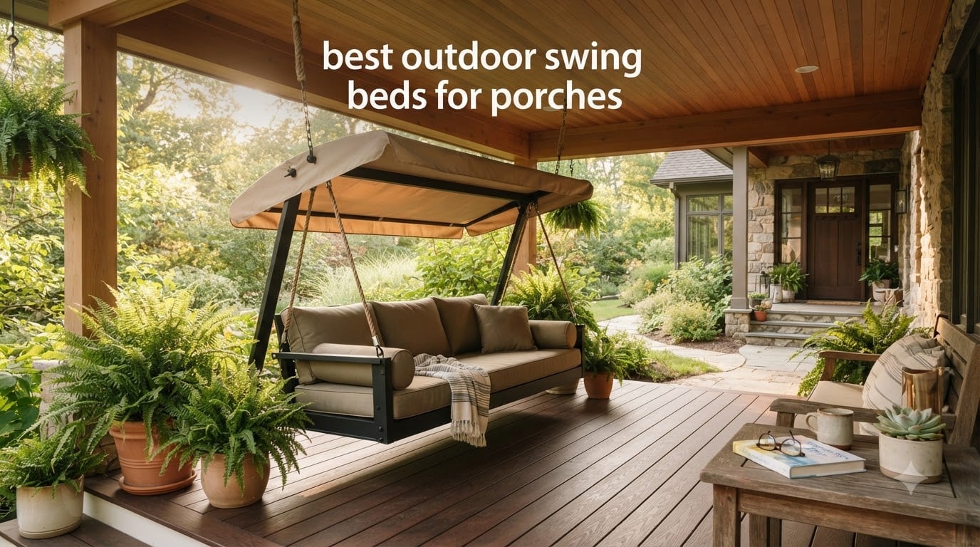 best outdoor swing beds for porches