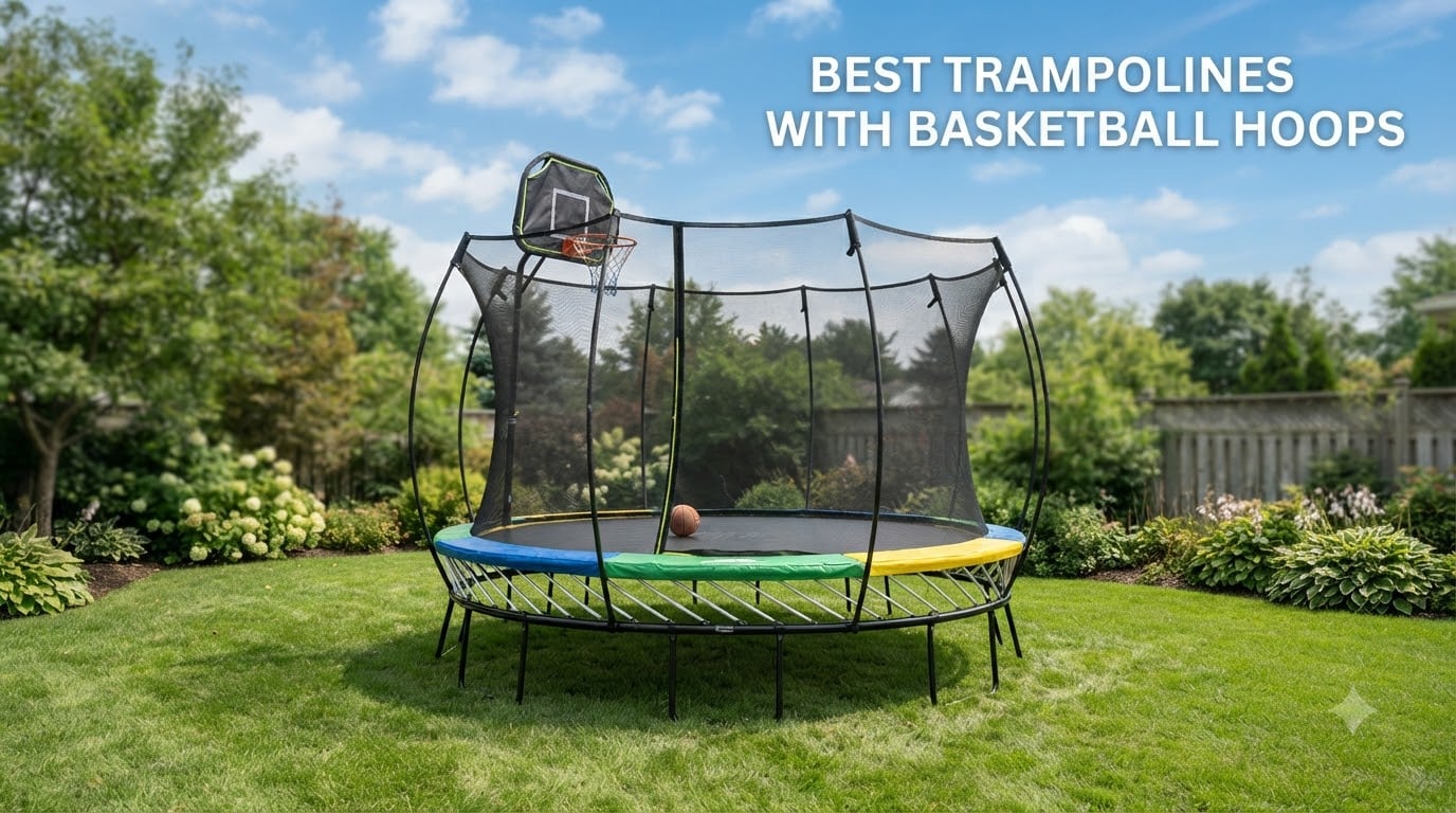 best trampolines with basketball hoops