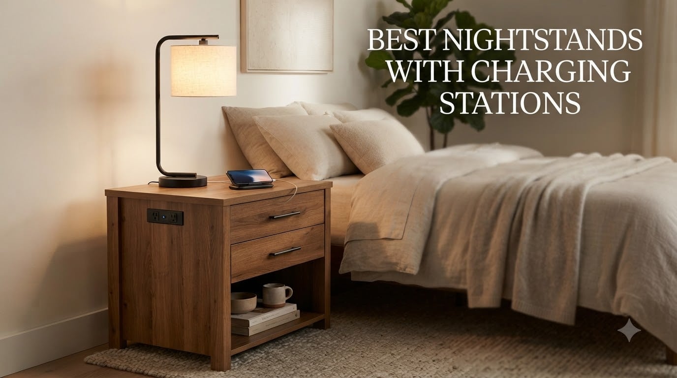 best nightstands with charging stations