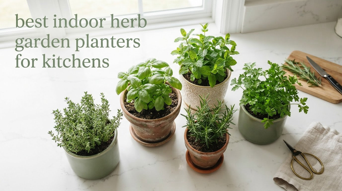 best indoor herb garden planters for kitchens