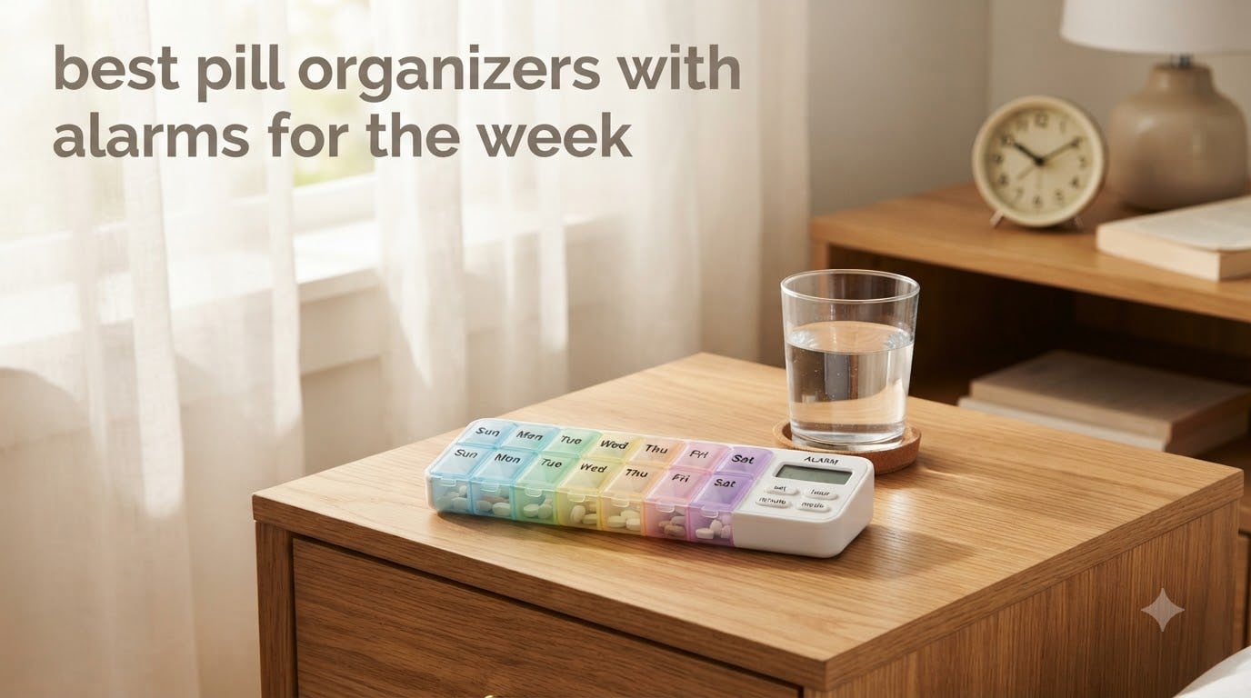 best pill organizers with alarms for the week