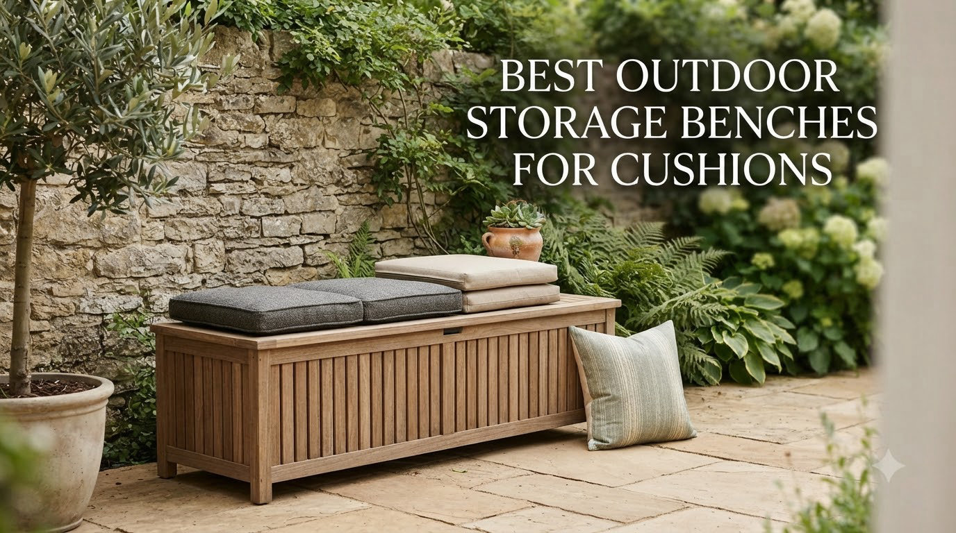 best outdoor storage benches for cushions