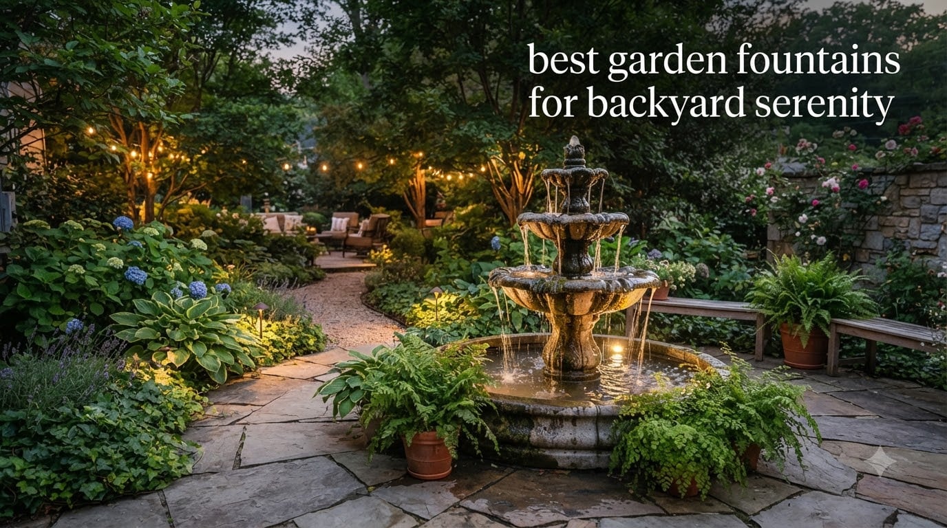 best garden fountains for backyard serenity
