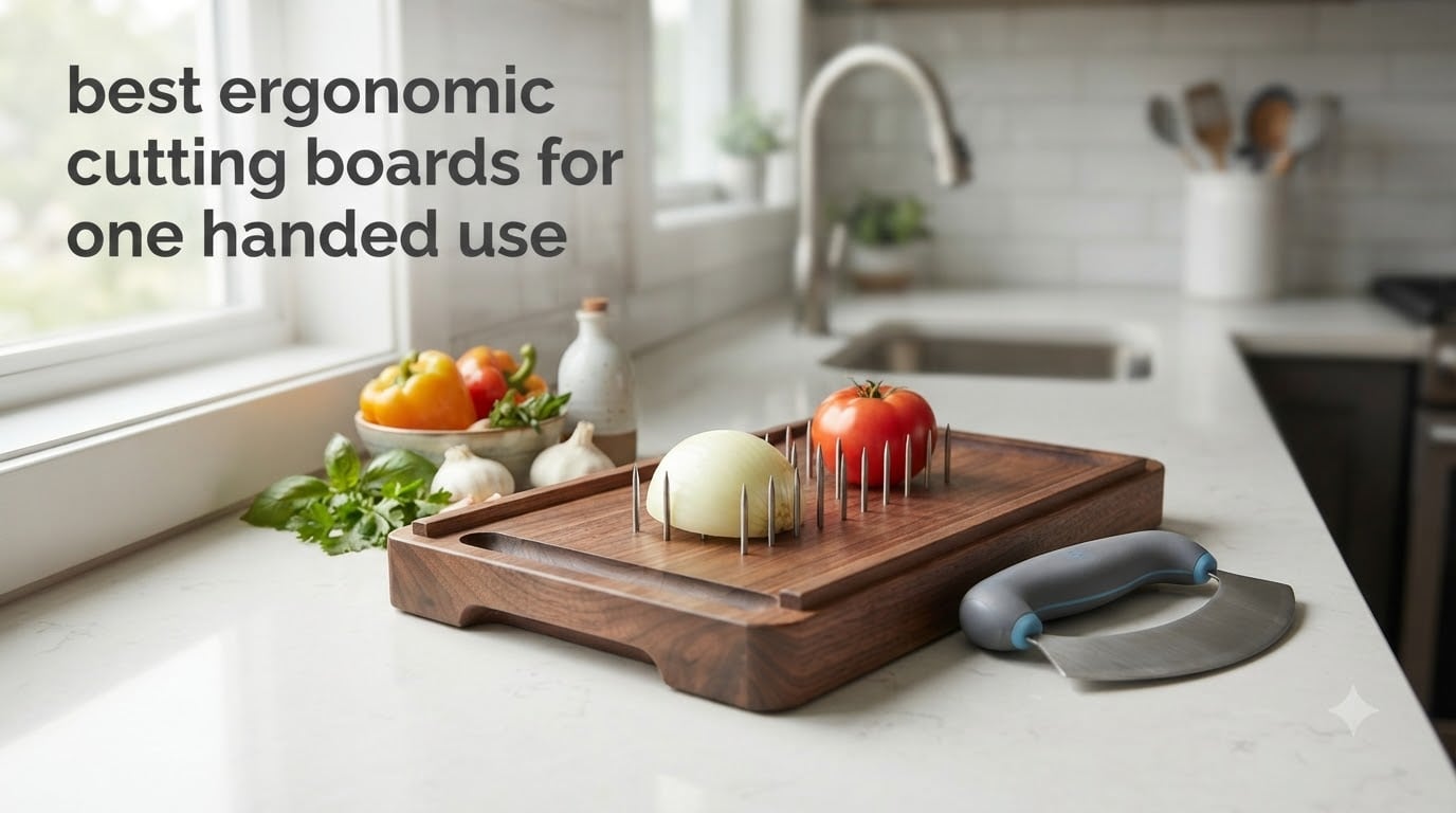 best ergonomic cutting boards for one handed use