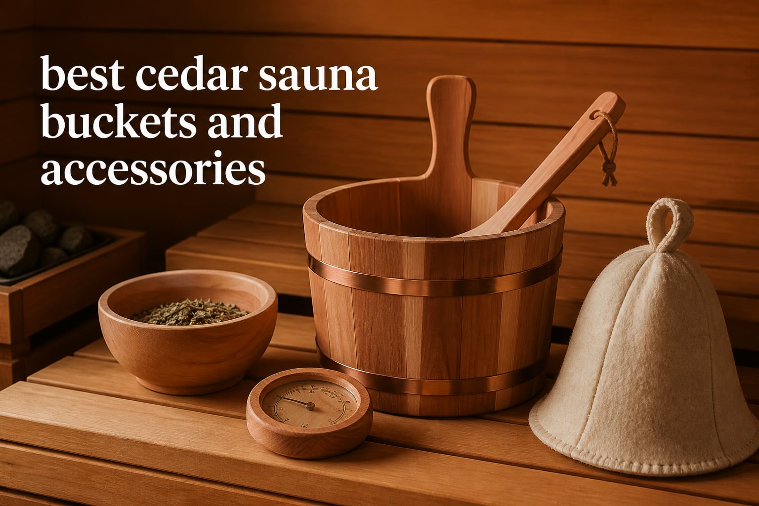 best cedar sauna buckets and accessories