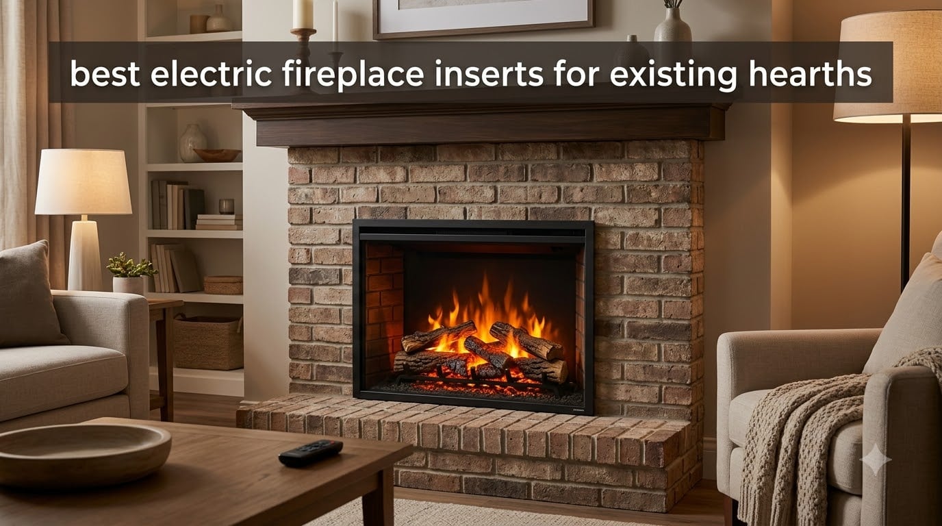 best electric fireplace inserts for existing hearths