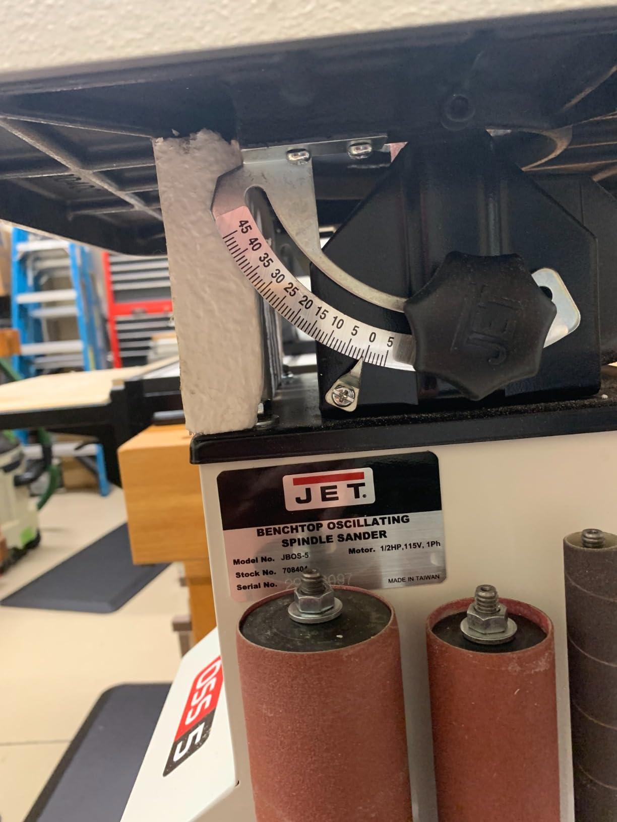 JET Benchtop Oscillating Spindle Sander, 1/2 HP, 115V 1Ph (Model JBOS-5) customer photo 1
